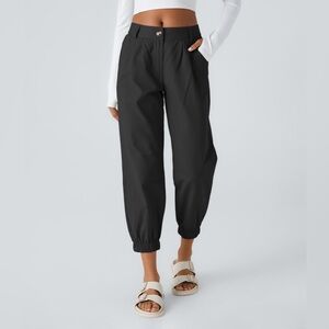 Halara Mid Rise Casual Cotton Joggers with Pockets